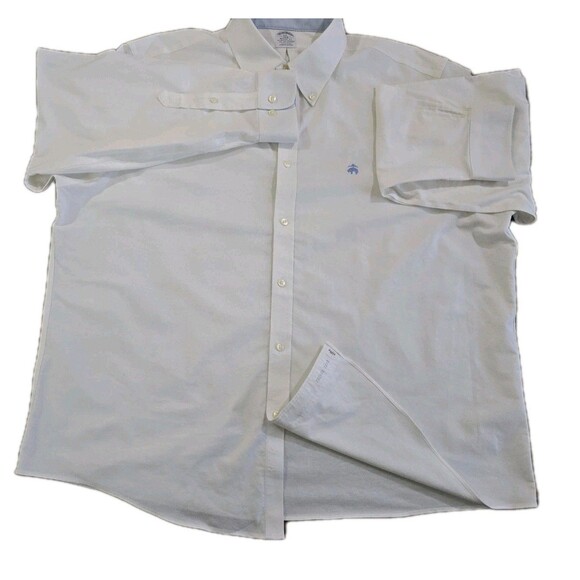 Brooks Brothers Regent Fit White Button Down Shirt Mens Size 2XL Non-Iron Polo - Picture 11 of 11